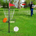 Portable Disc Golf Basket 12 Chain – Heavy Duty Metal Frame, Galvanized Chains, Easy Assembly, Indoor & Outdoor Practice Target for All Skill Levels – 4 Colors: Black, Orange, Red, Blue