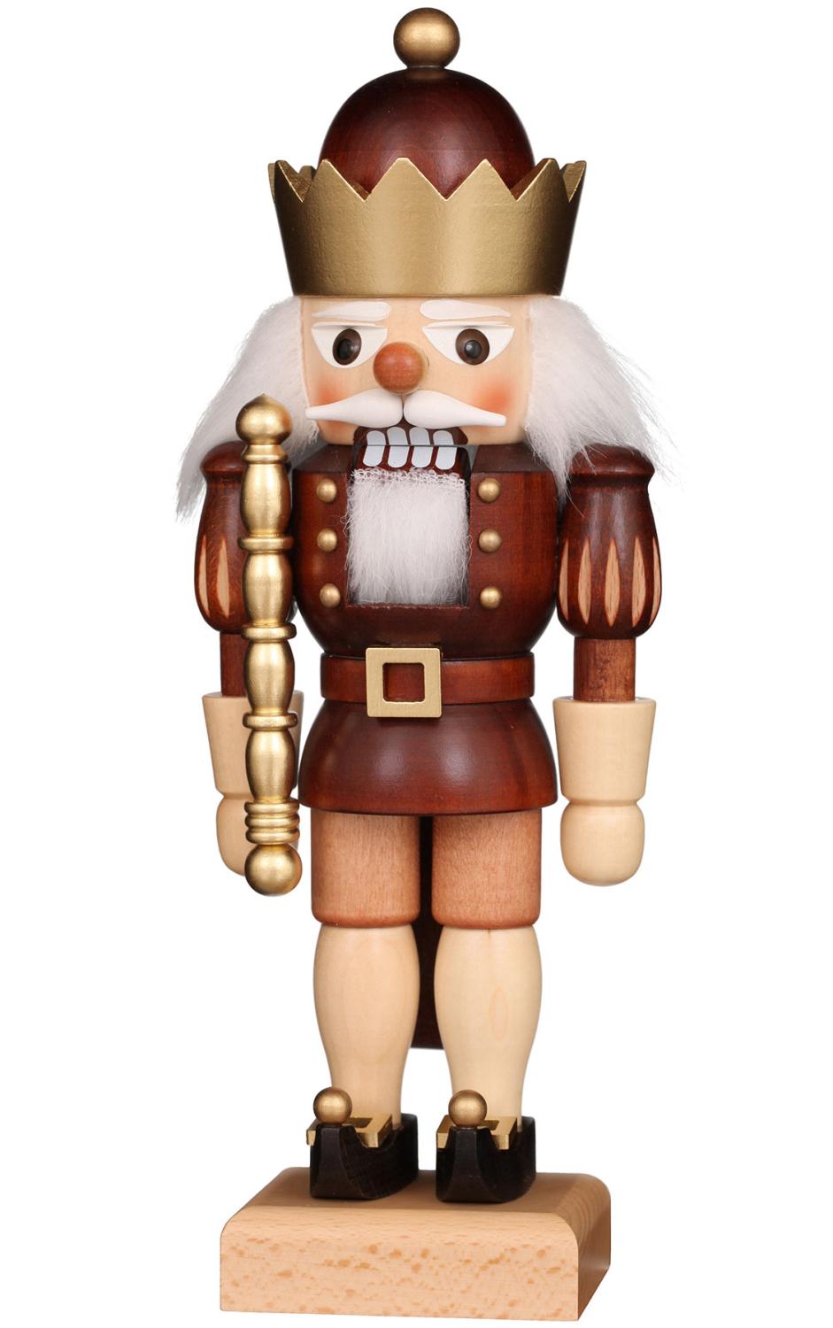 Christian Ulbricht Collectible Wooden Nutcracker - King (Natural and Gold)