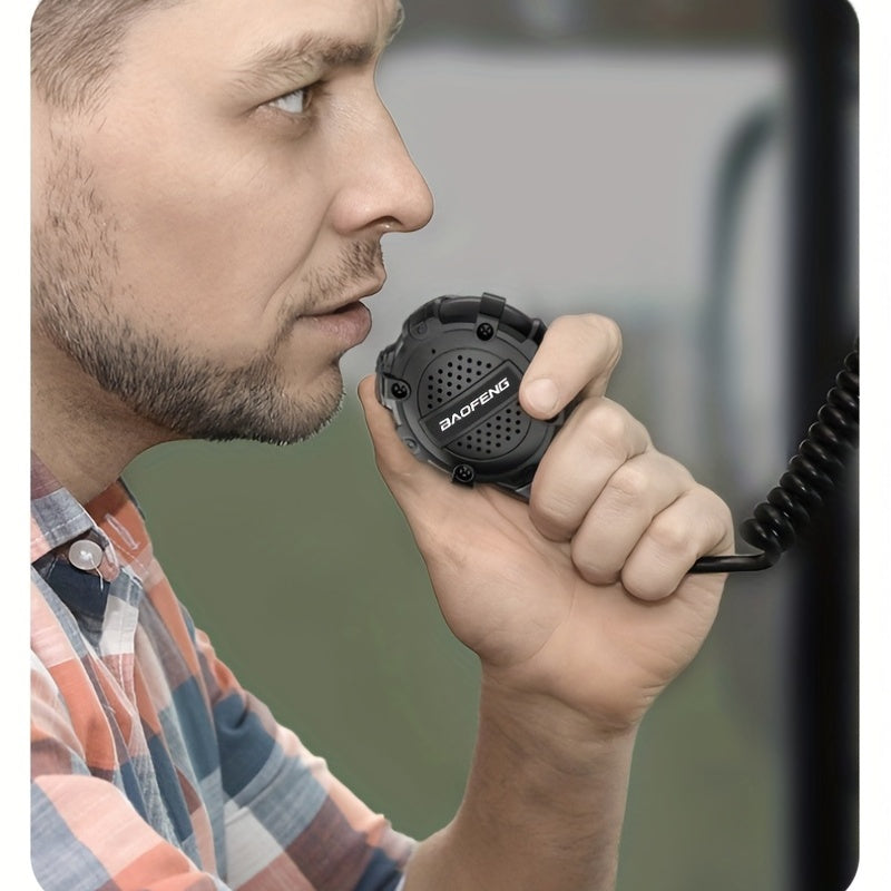 Walkie Talkie Remote Speaker Microphone H3 Lightweight Shoulder Mic PTT for Two Way Radio Clear Communication Outdoor Hiking Camping Tactical Black