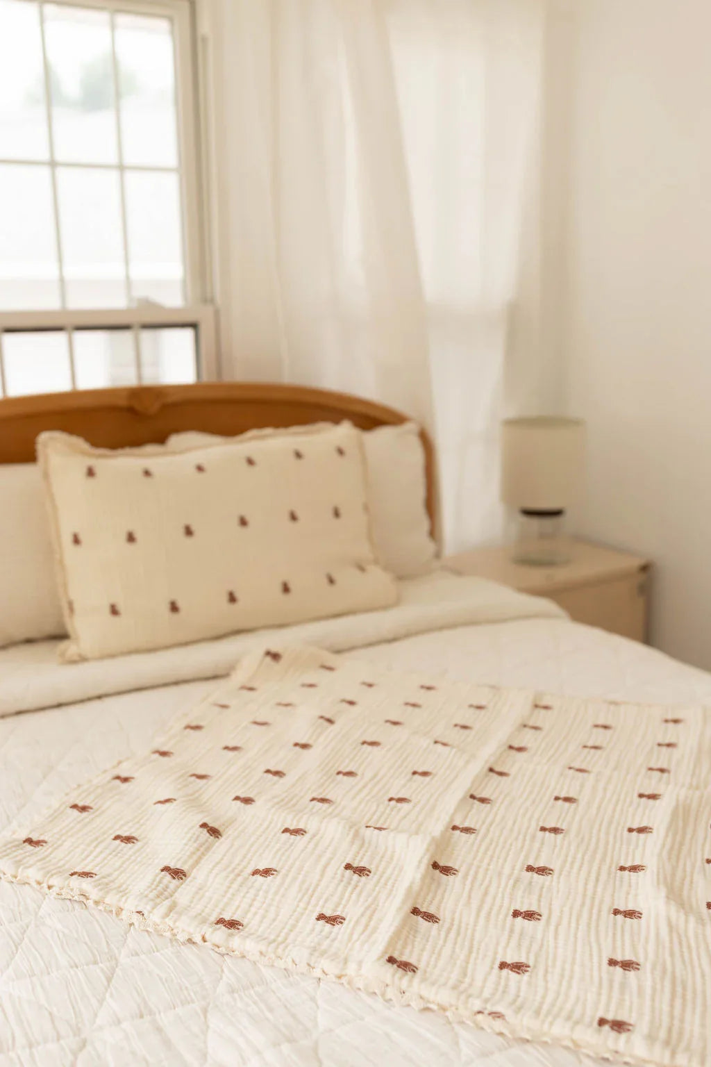 Organic Cotton Layered Gauze Baby Blanket - Teddy