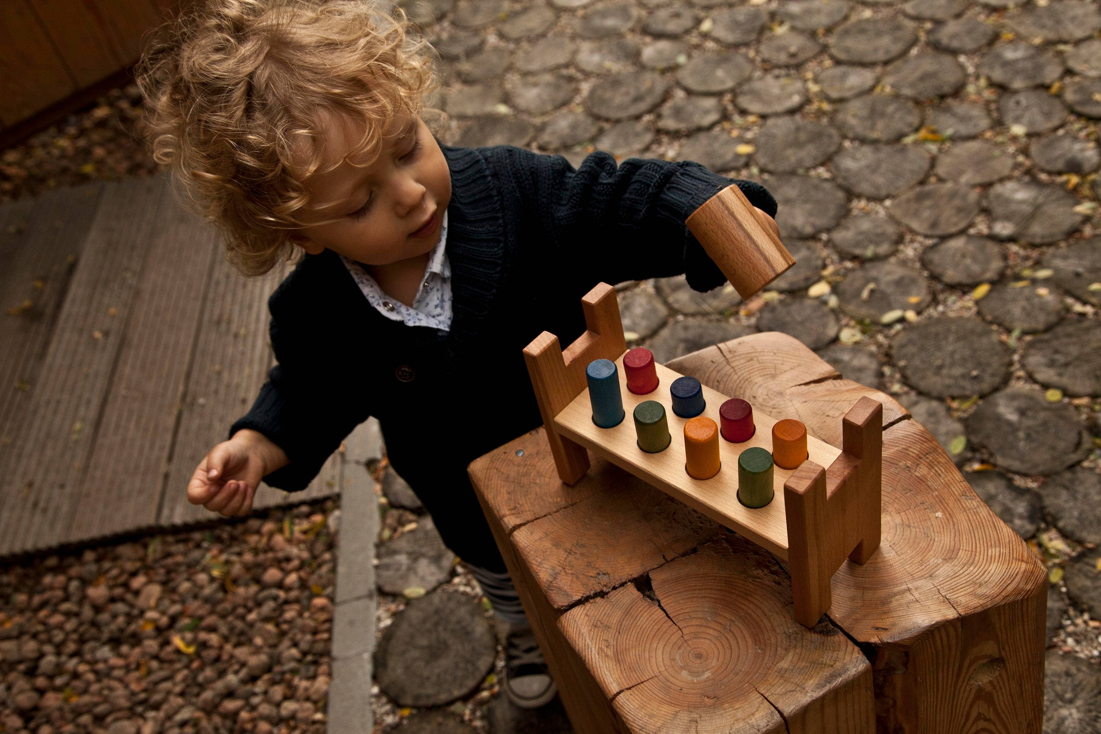 Colorful Wooden Pound A Peg