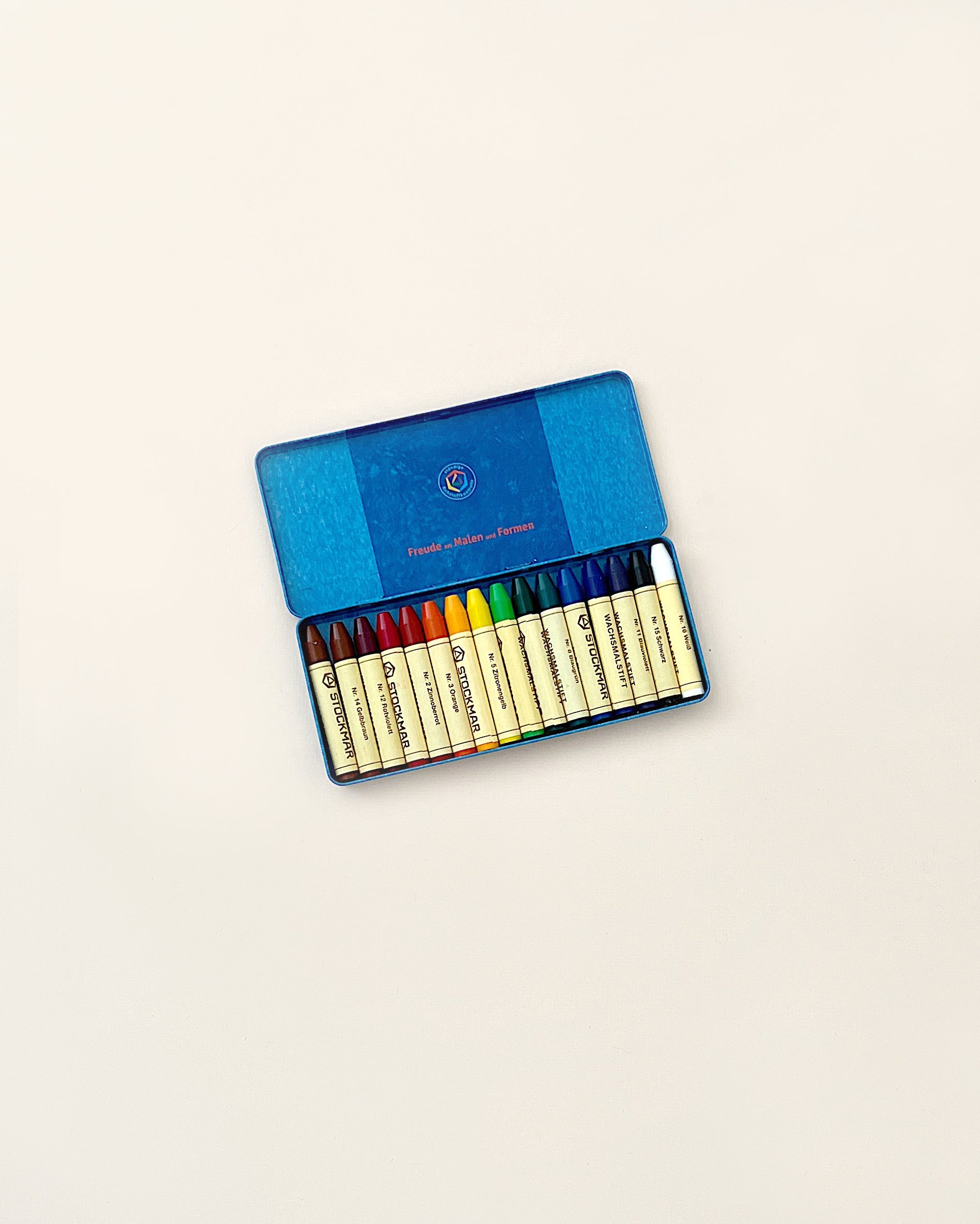 Stockmar Wax Stick Crayons Tin Case - 16 Assorted