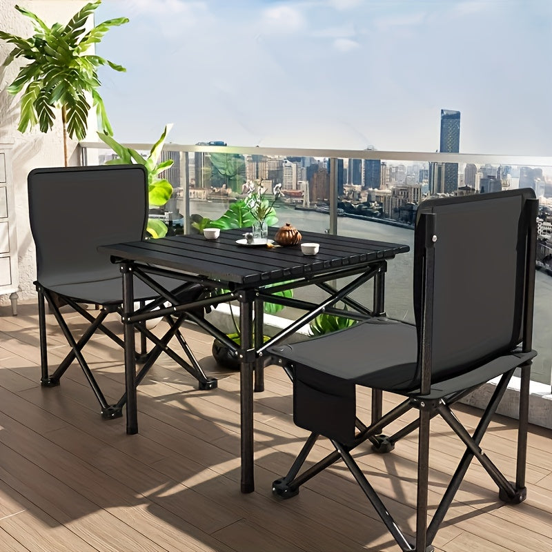 Folding Camping Table with Storage Bag – Large Portable Outdoor Picnic Table for Camping, BBQ, Garden, Backyard & Self-Driving Tours, Lightweight Foldable Car Picnic Table for Family Outdoor Use