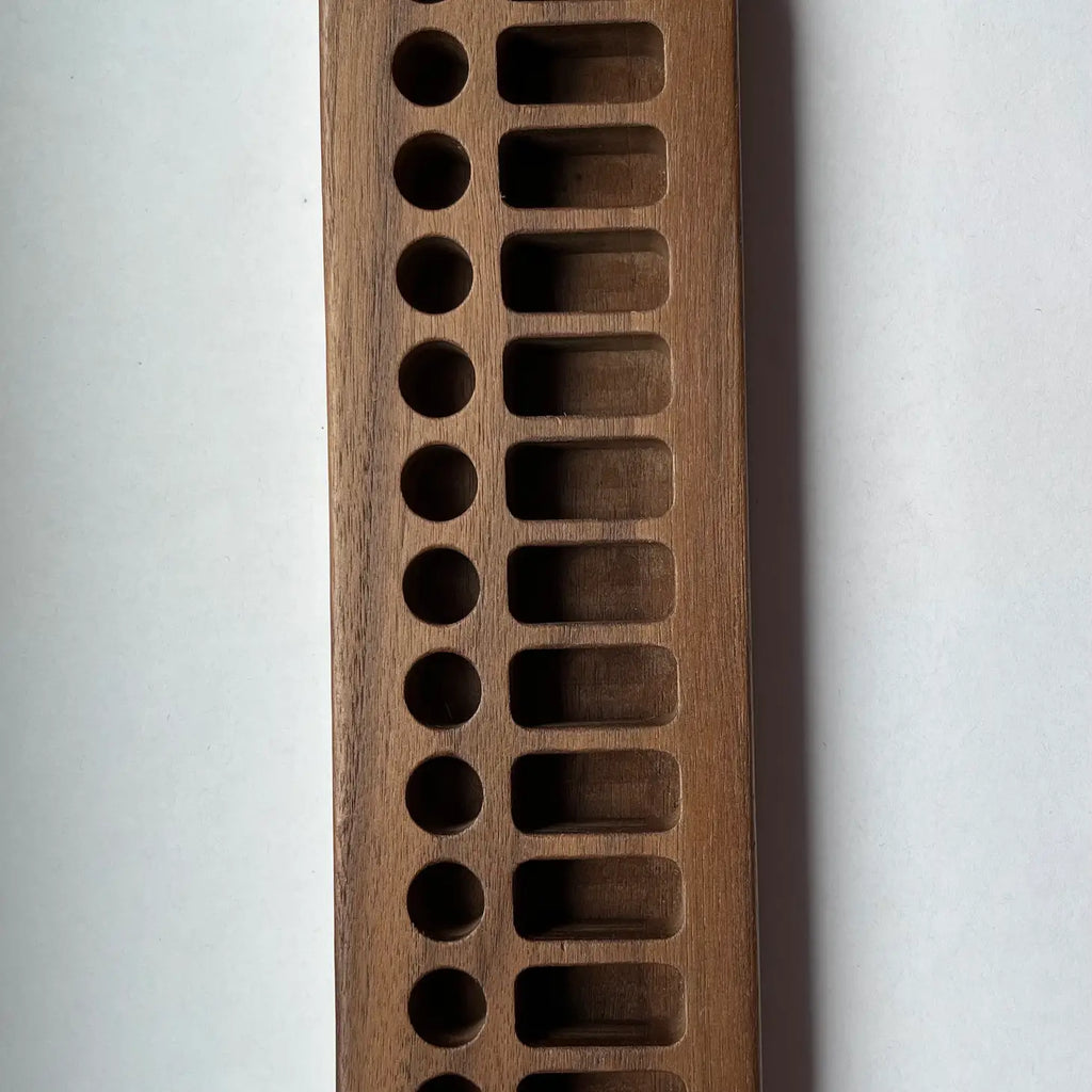 Wooden Crayon Holder 12 Stick / 12 Block Slots