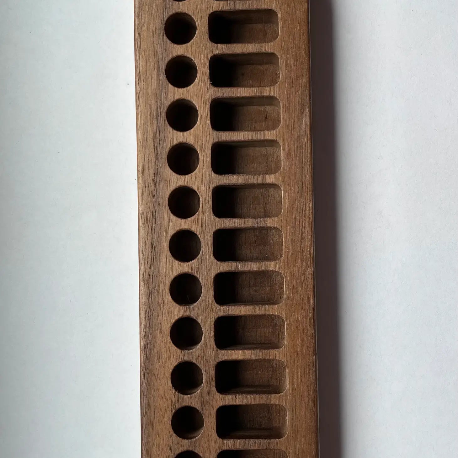 Wooden Crayon Holder 12 Stick / 12 Block Slots