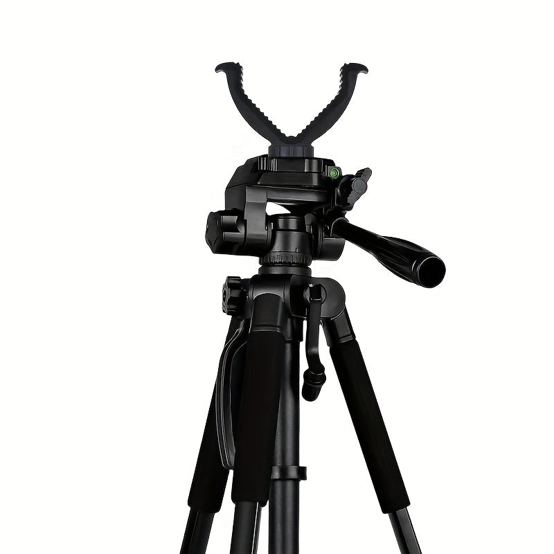 Adjustable V-Shape Shooting Tripod Stand 21-59 Inch, Heavy Duty Rifle Gun Rest Tripod for Outdoor Hunting Shooting Practice Photography, Portable Folding Bipod Tripod with V Yoke for Range and Field Use