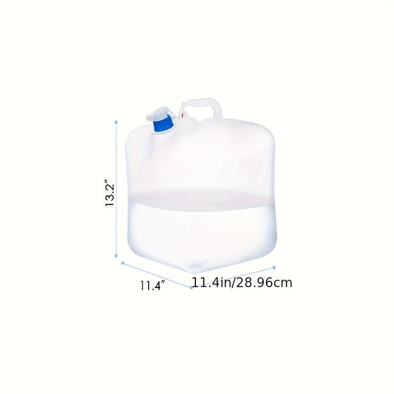 Collapsible Water Container 5.3 Gal 2-Pack | Foldable Food Grade LDPE Camping Water Storage Jug with Spigot for Outdoor, Emergency & Hiking
