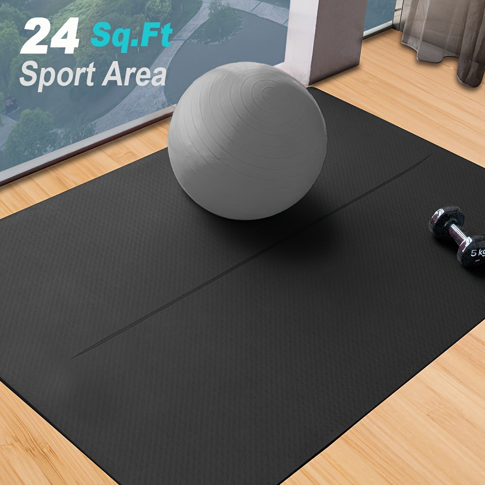 Thick TPE Exercise Gymnastics Mat 72"x48" – Extra Thick Non-Slip Surface for Yoga, Pilates, Home & Outdoor Fitness Training, Durable & Lightweight