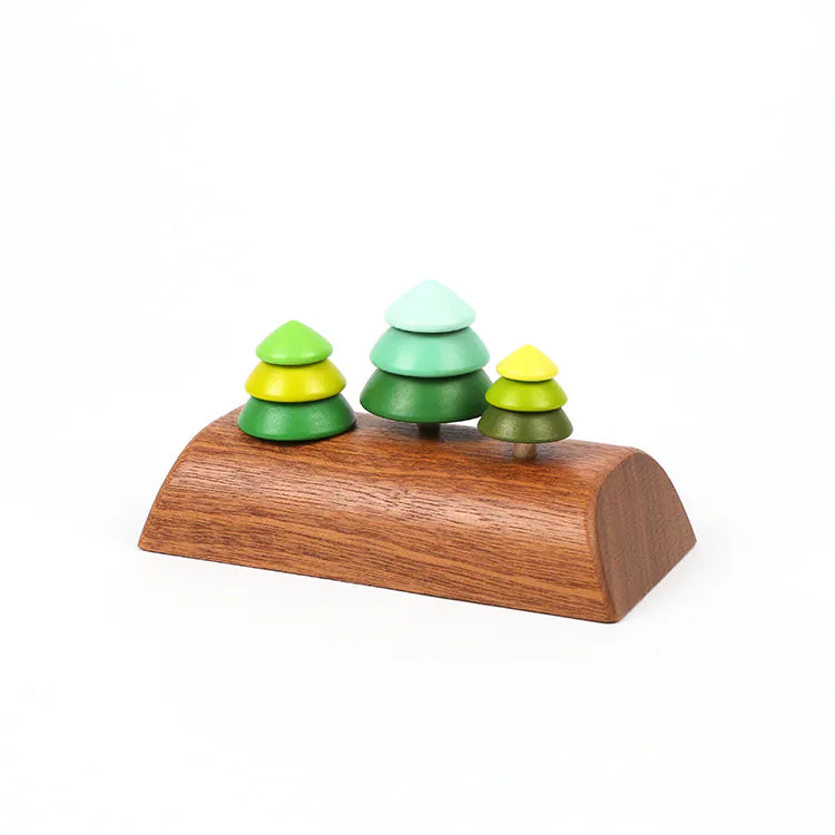 Wooderful Life 
Wooden Spinning Top Set - Tree