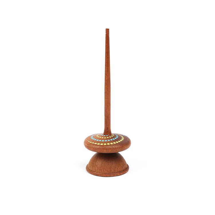 Wooderful Life 
Wooden Spinning Top - Long Stem, Dots