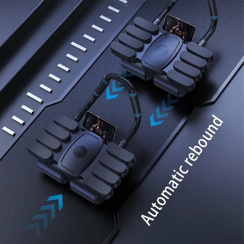 Ab Wheel Roller Automatic Rebound 8-Elbow Design, Core & Full Body Workout Abdominal Wheel with Phone Holder, Durable PP Material Home Gym Exercise for Waist, Abdomen, Arms & Legs, Gift for Men & Women