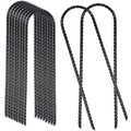 Trampoline Wind Stakes Ground Anchors – 10 Inch Heavy Duty Rebar Stakes with Black Powder Coat, Safety Anchor Kit for Trampoline, Tent & Outdoor Equipment, Anti-Tip Metal Landscape Staples, 12 or 24 Pack