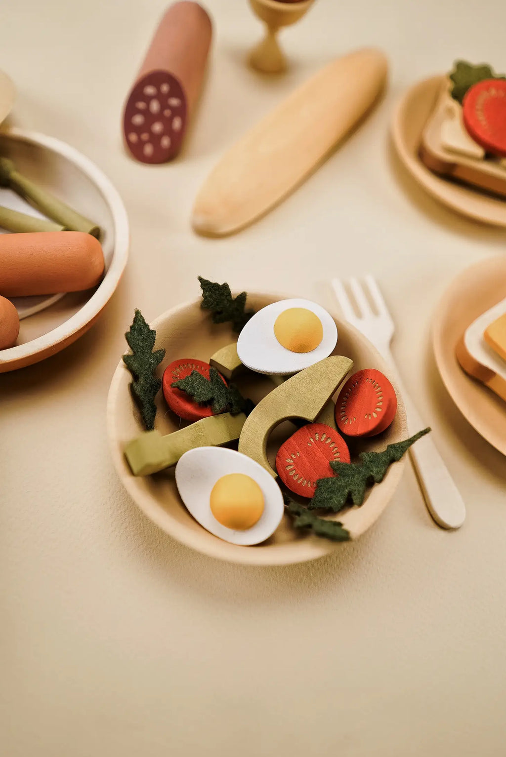 Sabo Concept Handmade Wooden Breakfast Set