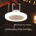 Rechargeable Camping Fan with LED Light – USB Portable Tent Ceiling Fan, Super Quiet Long Battery Life, Strong Airflow, Energy Saving, for Camping, Hiking, Home & Emergency Use, Hanging Outdoor Fan