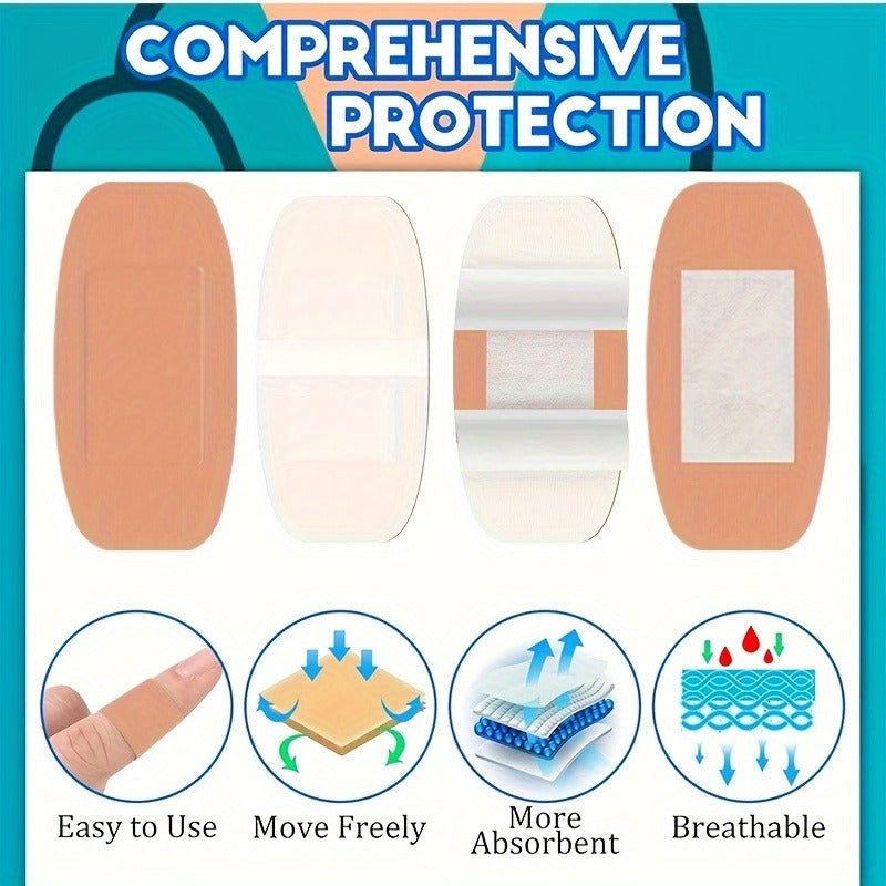 Assorted Adhesive Bandages 180/360pcs, Flexible Fabric Fingertip & Knuckle Bandages, Breathable Cloth Elastic Wound Care Strips, Various Sizes Spot Bandages for First Aid Home Outdoor