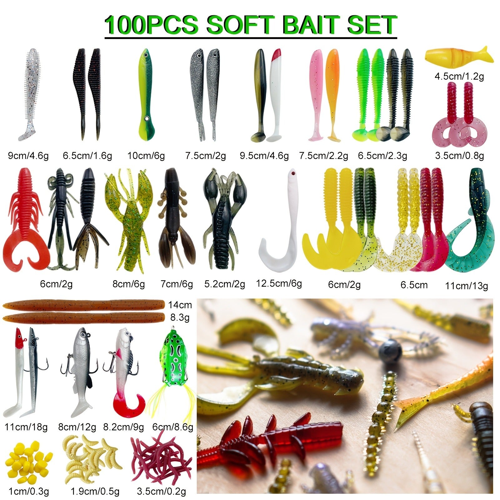 Fishing Lures Kit 346pcs with Tackle Box – Crankbaits, Minnow, Spinnerbaits, Spoons, Soft Baits, Jigs, Hooks, Weights & Sinkers, Topwater Lures for Freshwater & Saltwater Bass Fishing, Angler Gift Set