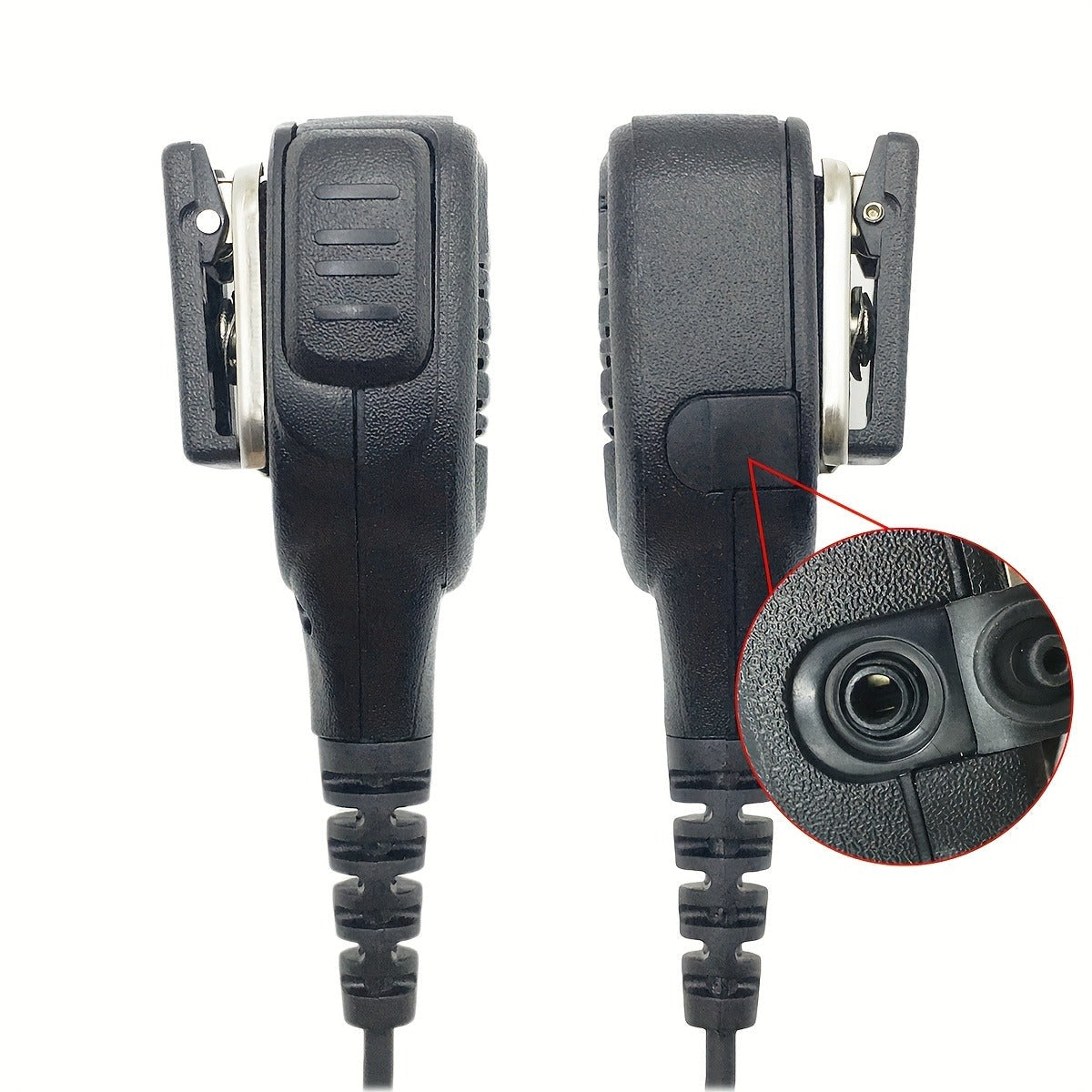 RELITAKS Handheld Two-Way Radio Speaker Mic – K-Head Connector, Coiled Cord, Compatible with Baofeng, TYT & More, No Battery