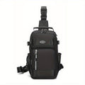 Crossbody Chest Bag Unisex Multipurpose Shoulder Sling Bag with Adjustable Strap Zipper Closure Versatile Carry Styles for Daily Use Travel Outdoor Black Grey