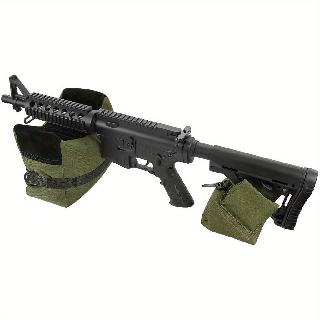 Shooting Rest Sandbag Bags Front & Rear Support Stand Holders for Rifle Gun Shotgun Bench Rest Target Sports Hunting Photography Unfilled Tactical Shooting Bag Set