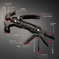 Multitool Folding Pliers Hammer Wrench Combo 4-in-1 Portable Camping Multi-Function Tool for Outdoor Survival Vehicle Emergency Household Repair