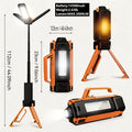Camping Light & Work Light 3000 Lumens – Cordless LED with 3 Adjustable Heads, 8000/14500mAh Rechargeable Battery, Dimmable & Telescopic Tripod Stand | Camping Gear, Garage & Emergency Light