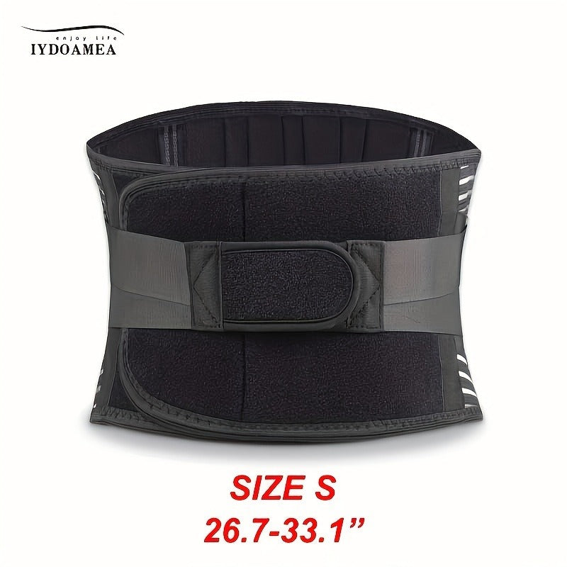 Lumbar Support Belt with 6 Stays & 16-Hole Mesh – Breathable Back Brace for Men Women, Anti-Skid Waist Support for Work, Sciatica & Lower Back Pain Relief