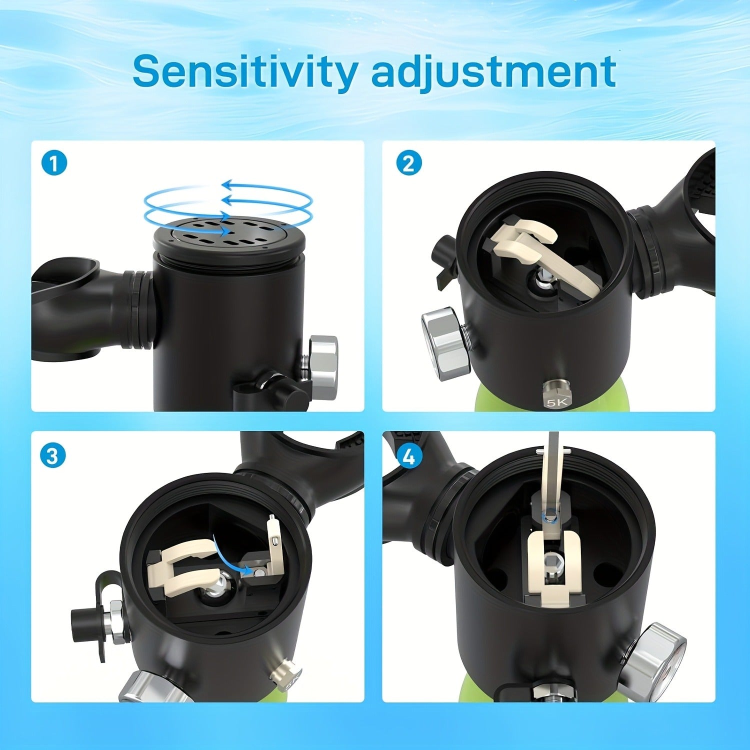 Mini Scuba Tank Set 0.5L – Reusable Diving Cylinder with Hand Pump, 3000PSI 200Bar, 35 Breaths Backup Air for Shallow Water Diving Reef Exploration Rescue
