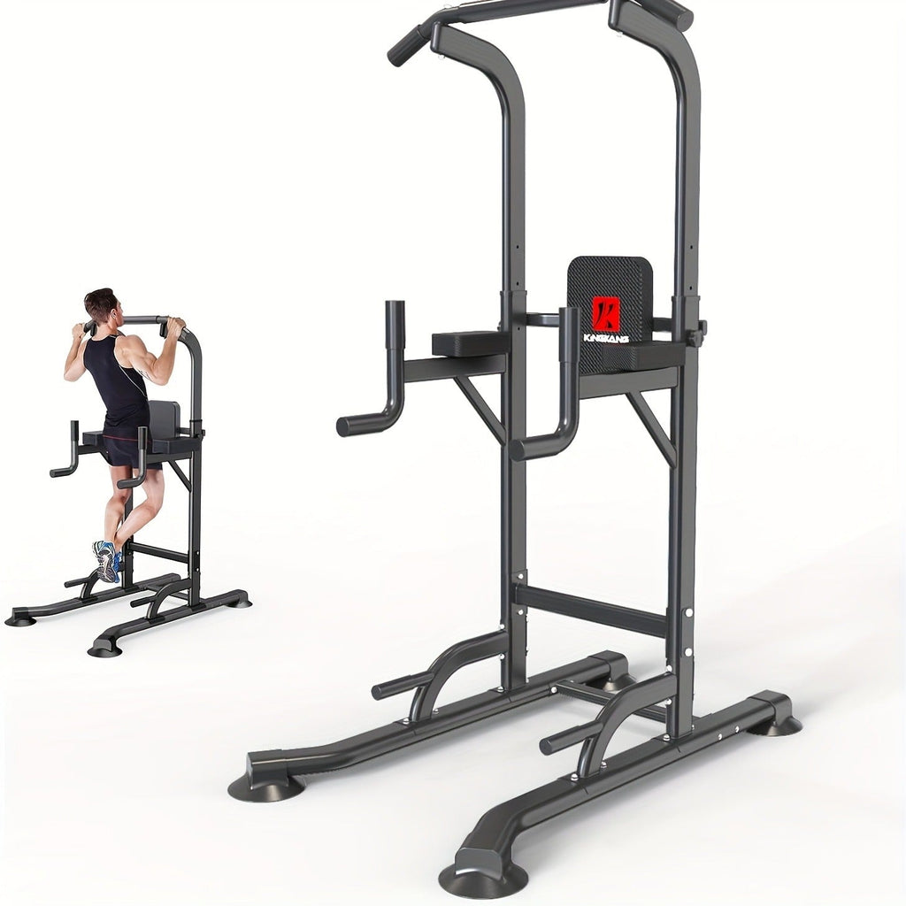 Power Tower Dip Station with Pull Up Bar – Adjustable Height Multi-Function Home Gym Strength Training Workout Station for Dips, Chin Ups, Push Ups, Leg Raises & Upper Body Exercise, 3 Models Available