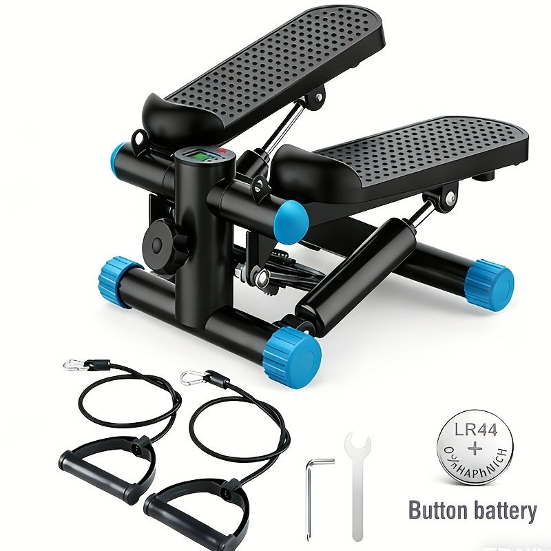 Mini Exercise Stepper Machine with Resistance Bands – Portable Twist Stair Stepper, 300lb Capacity, Full Body Trainer for Legs, Arms & Cardio – Home Workout Stepper, Orange, Black or Blue