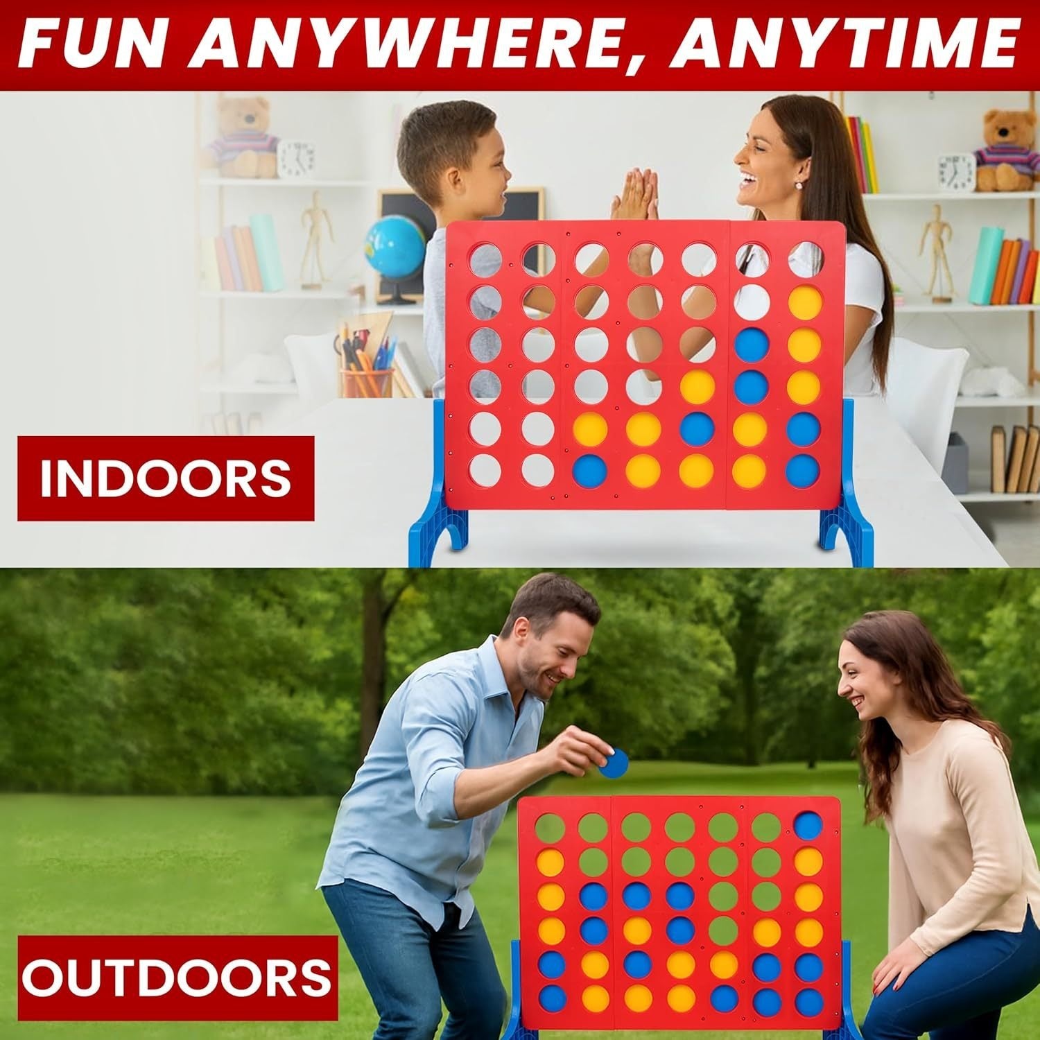Outdoor Lawn Toss Game Set – Washer Toss & Ladder Toss for Backyard Party, Portable Yard Games for Adults Kids Family, Includes Carrying Case, Fun for Tailgate Camping Beach BBQ Gatherings