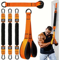 Resistance Bands Set 5pcs Heavy-Duty Rubber – Up to 225LBS Adjustable Resistance with Handle, Door Anchor & 3 Bands for Deltoid Press, Face Pull & Bicep Curl – Home Gym Workout Kit