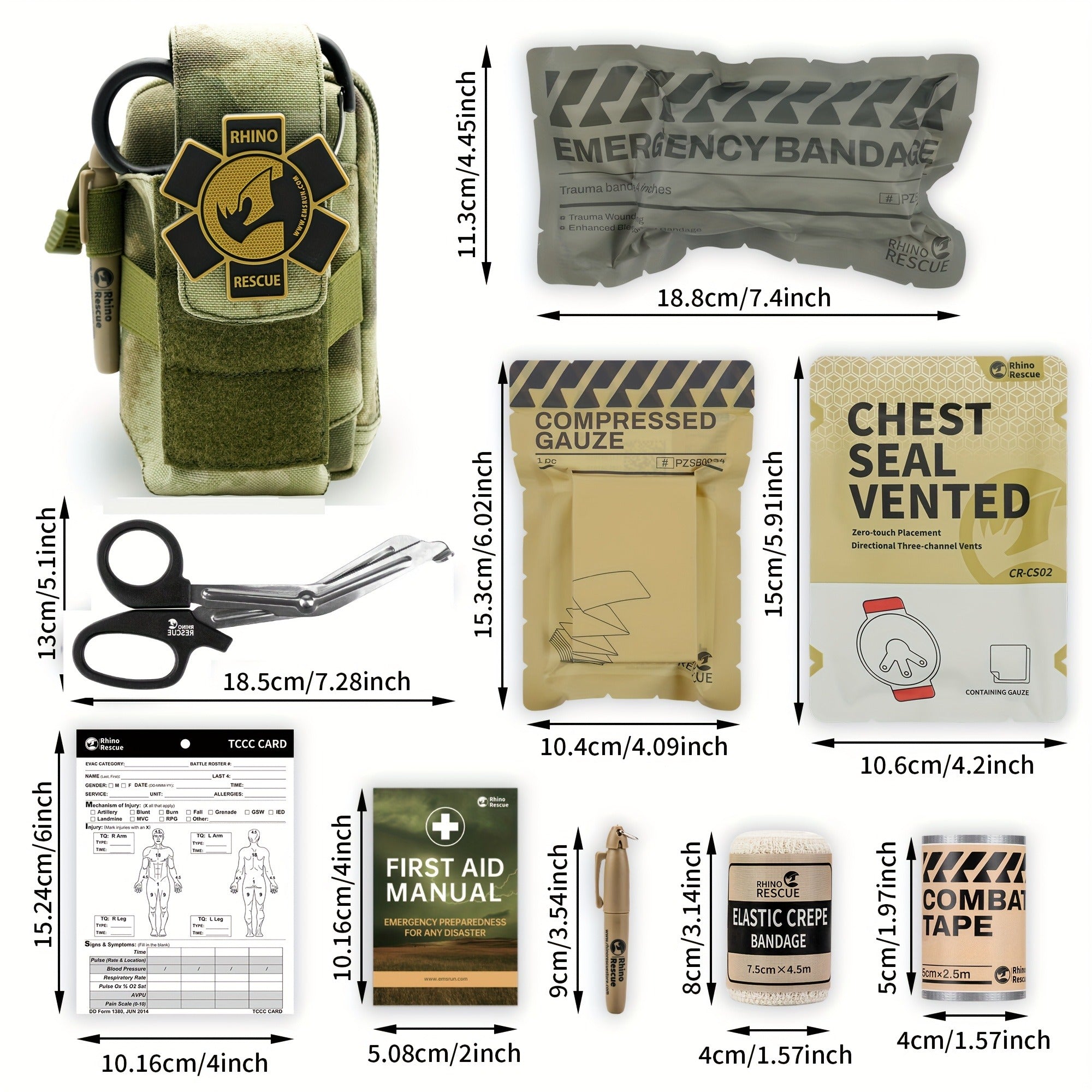 Tactical IFAK Waist Bag EDC First Aid Kit Pouch – 8-Piece Emergency Trauma Kit with Bandage, Gauze & Tourniquet for Outdoor, Camping & Everyday Carry