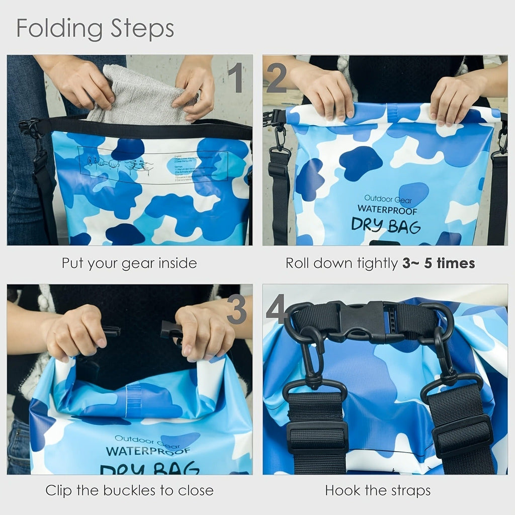 Waterproof Dry Bag Backpack 40L Roll Top Lock Closure PVC Floating Storage Bag for Kayaking Boating Swimming Hiking Camping Fishing Black Army Green Blue Yellow
