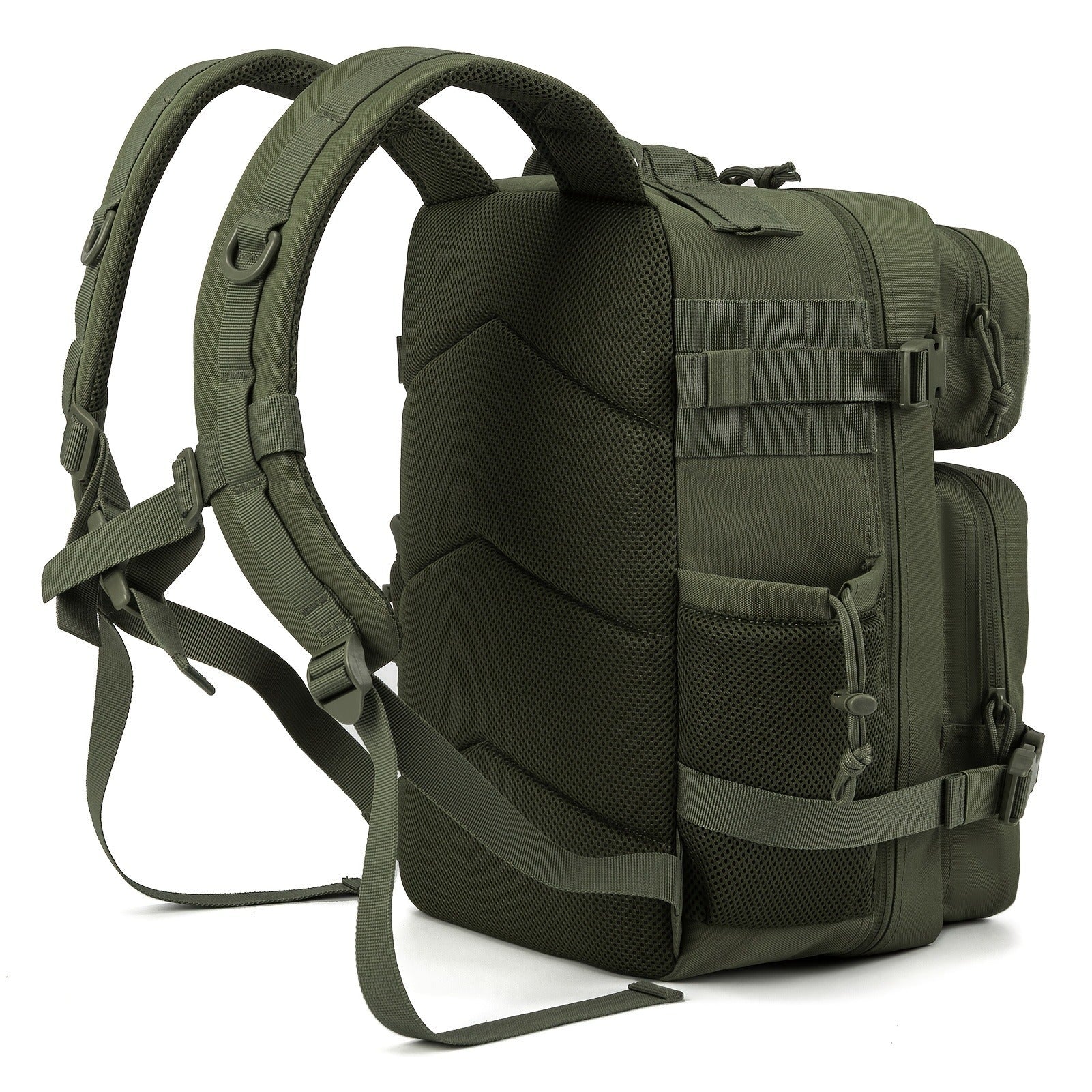 Tactical Laptop Backpack 25L MOLLE Unisex – Office & Hiking Daypack with Dual Cup Holders for Men & Women, 3-Day Bug Out Bag, Trekking & Laptop Organizer, 9 Colors: Black, Green, Pink & More
