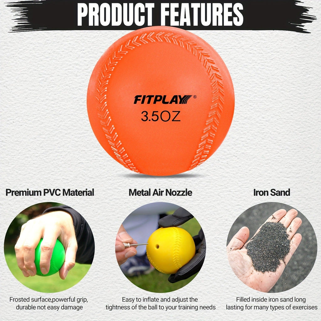 Weighted Ball Set of 6 with Mesh Bag & Air Nozzle, PVC