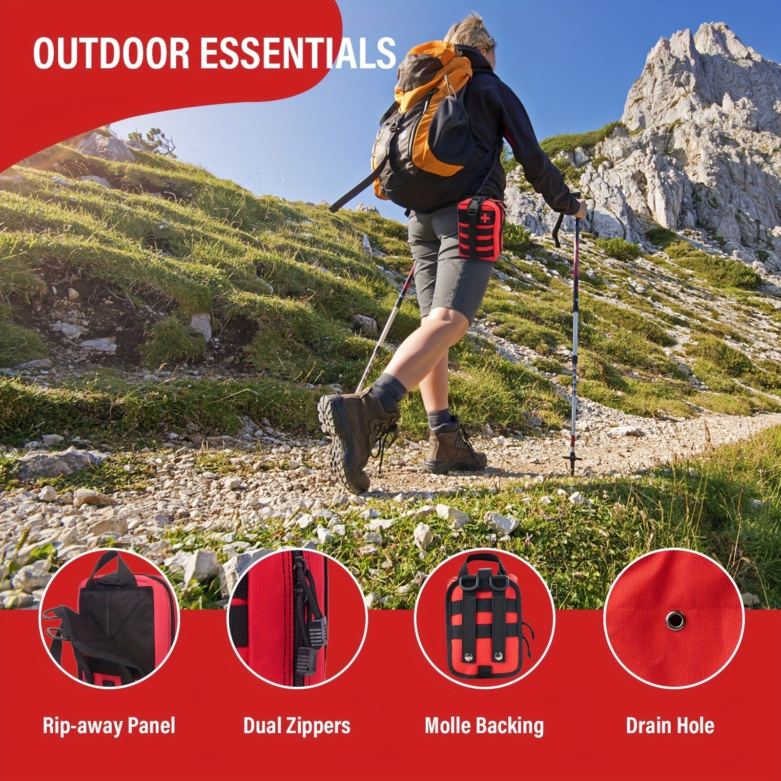 379-Piece First Aid Kit – Complete Emergency Safety Supplies for Home, Outdoor Hiking, Camping & Survival