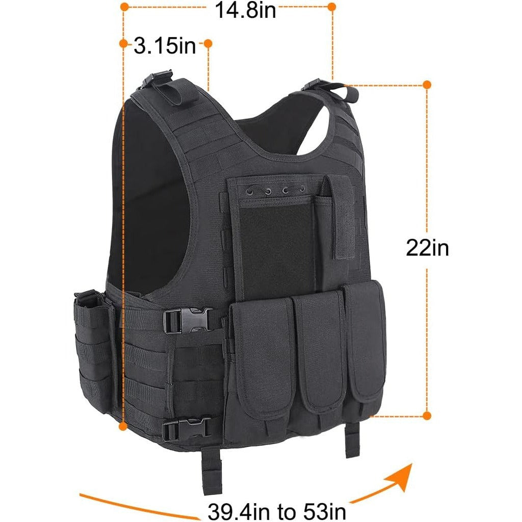 Tactical Outdoor Training Vest for Men Women – Lightweight Protective Hiking Vest with Multi-Pocket Design, Breathable & Adjustable, Ideal for Trekking Camping Hunting Fishing