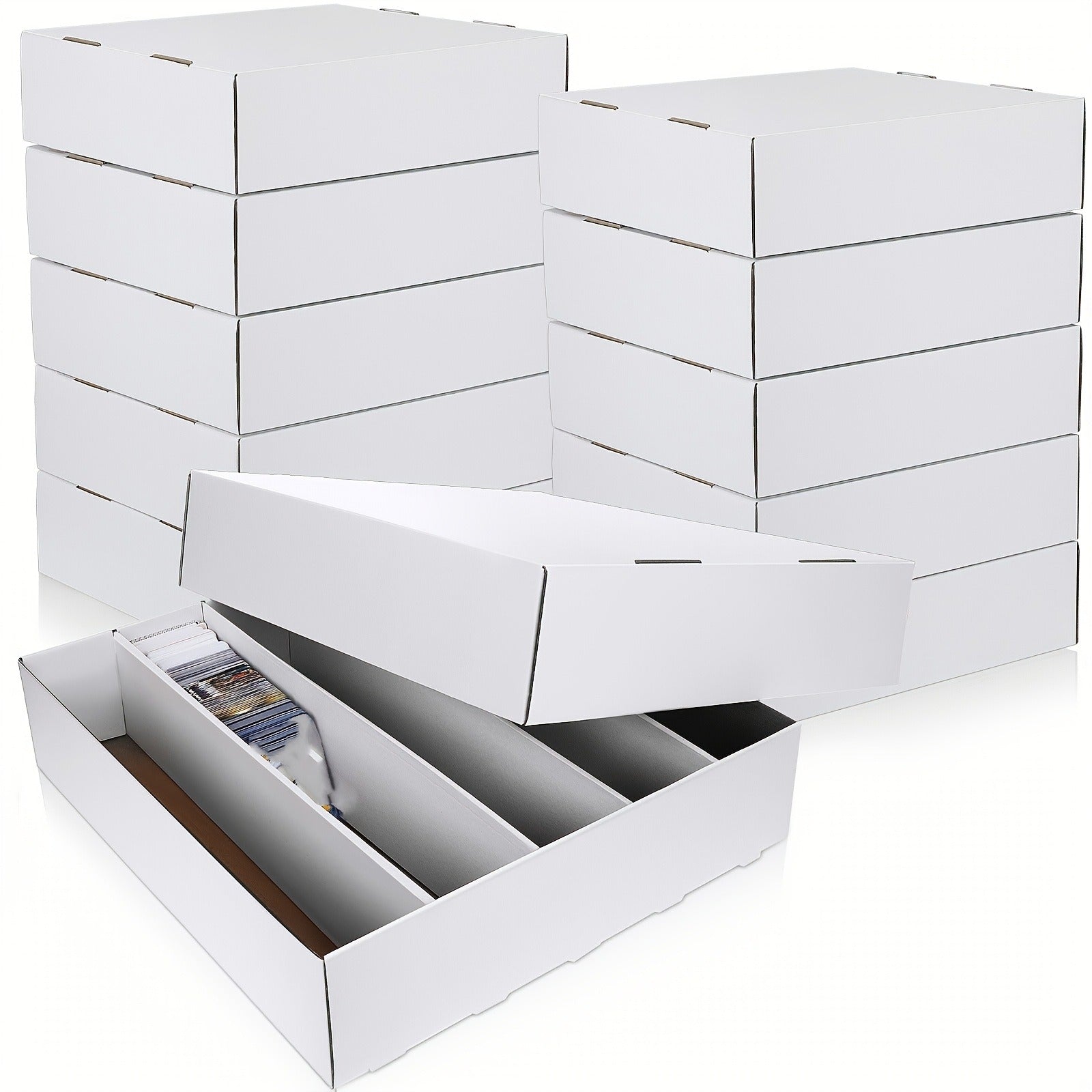 Trading Card Storage Box 20 Pack Cardboard 7x3.7x2.8 Inch Baseball Card Storage Boxes Collectible Cases for Sports Cards Gaming Cards TCG MTG Pokemon Card Collecting Holder Supplies Upgraded Version