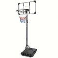 Height Adjustable Basketball Hoop 5.6-7Ft Portable Basketball System with 28" Backboard & Wheels for Outdoor Indoor Use