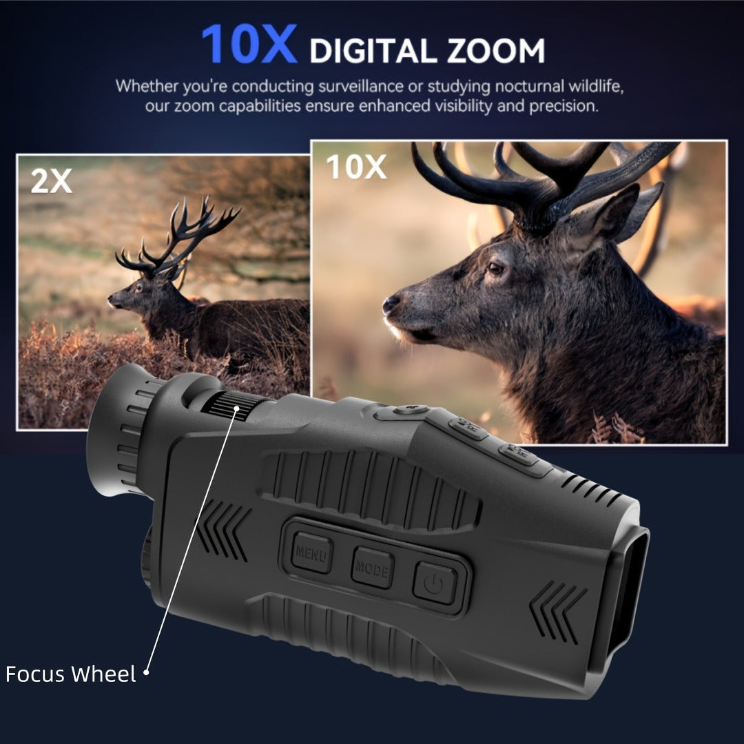 Night Vision Monocular with 850nm IR Illuminator, 5X Digital Zoom 2.5K FHD Camera 1.54" Display, Infrared Night Vision Scope for Hunting Camping Wildlife Surveillance, 2000mAh Battery 6Hr Runtime