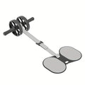 Ab Roller Wheel with Knee Pads & Adjustable Resistance - Automatic Rebound Core Workout Equipment for Home Gym, Strength Training for Beginners & All Levels, Portable Abdominal Exercise Roller for Men & Women
