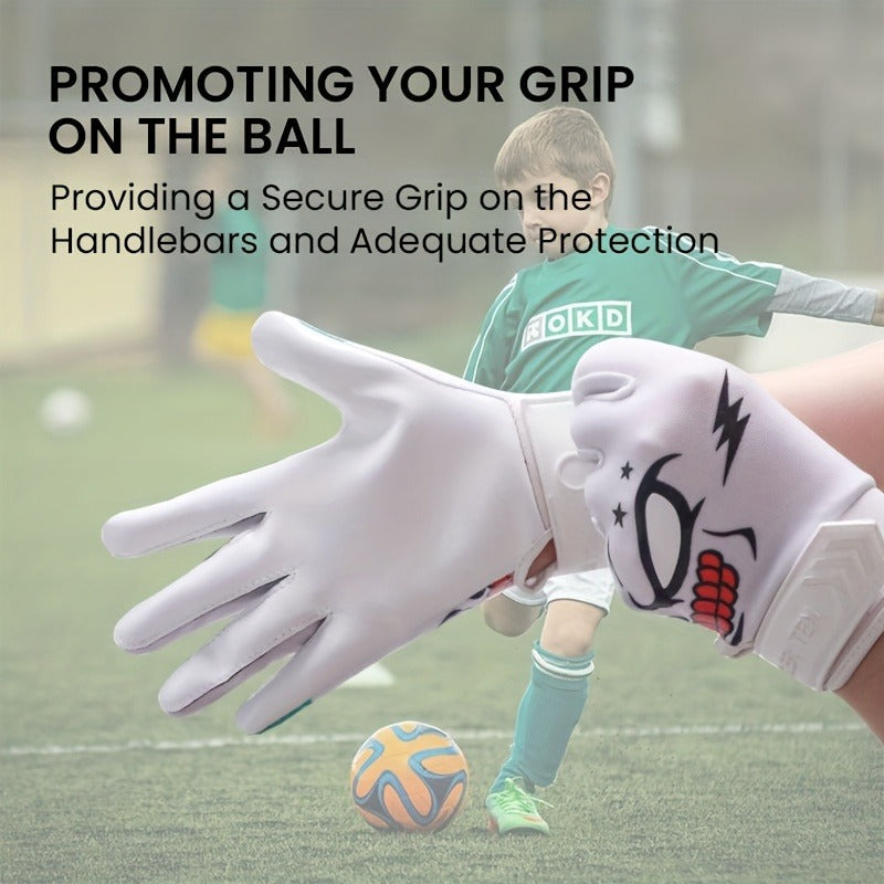 Sticky Grip Youth Football Receiver Gloves | Non-Slip Palm, Breathable Design for Boys & Girls – Hook-and-Loop Fit for Practice, Games & Youth Football Development (S/M/L)