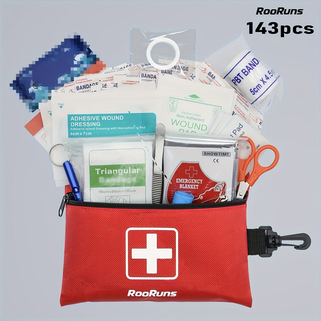 Tactical IFAK First Aid Kit Bag with Tourniquet Scissors Whistle, Portable Emergency Survival Kit for Outdoor Hiking Camping Hunting Car Boat, Multiple Sizes B373 B143 152