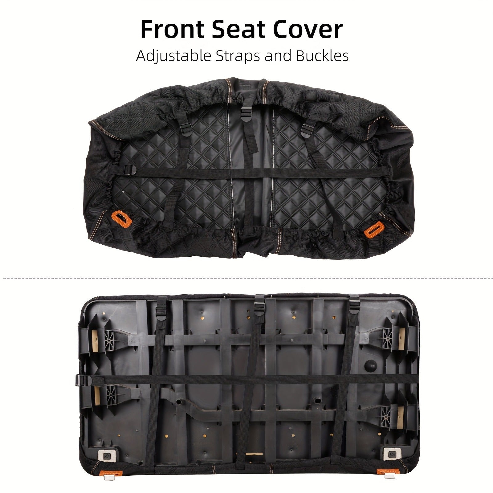 Golf Cart Seat Covers for Club Car Precedent Front Seat 1680D Oxford Cloth No Drilling Required Breathable Washable Air Dry Soft Protective Seat Kit