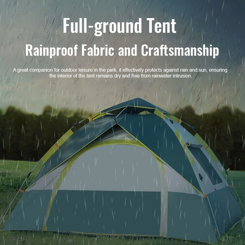 Automatic Instant Setup Camping Tent for 1-3 or 3-4 Persons - Full Season Pop Up Tent with Double Doors & Mesh Windows, Windproof Lightweight Backpacking Tent for Camping, Hiking, Hunting, Travel & Outdoor Shelter