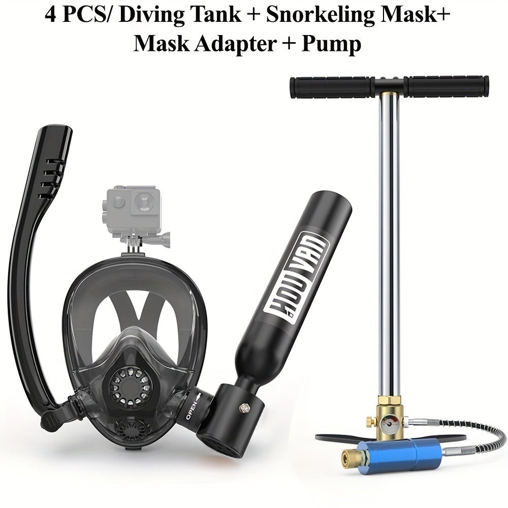 Aluminum Alloy Mini Diving Tank 0.5L – Portable Scuba Oxygen Cylinder with Regulator for Underwater Photography Snorkeling Recreation Leisure Diving Adults