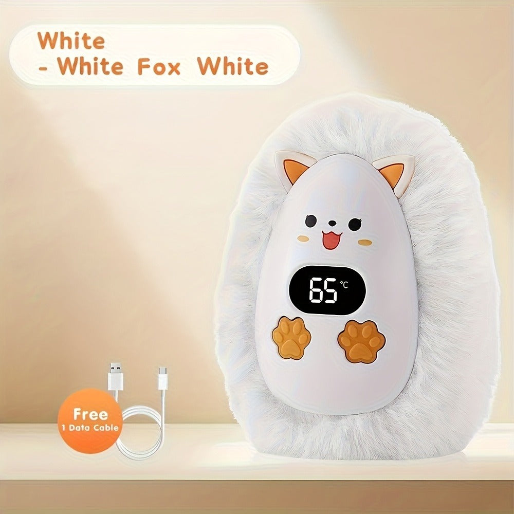 Electric Hand Warmer USB Rechargeable – Plush Soft Cover, 3 Heat Settings, Fast Heating Pocket Warmer for Home, Office & Outdoor Winter Use, Great Gift for Family & Friends