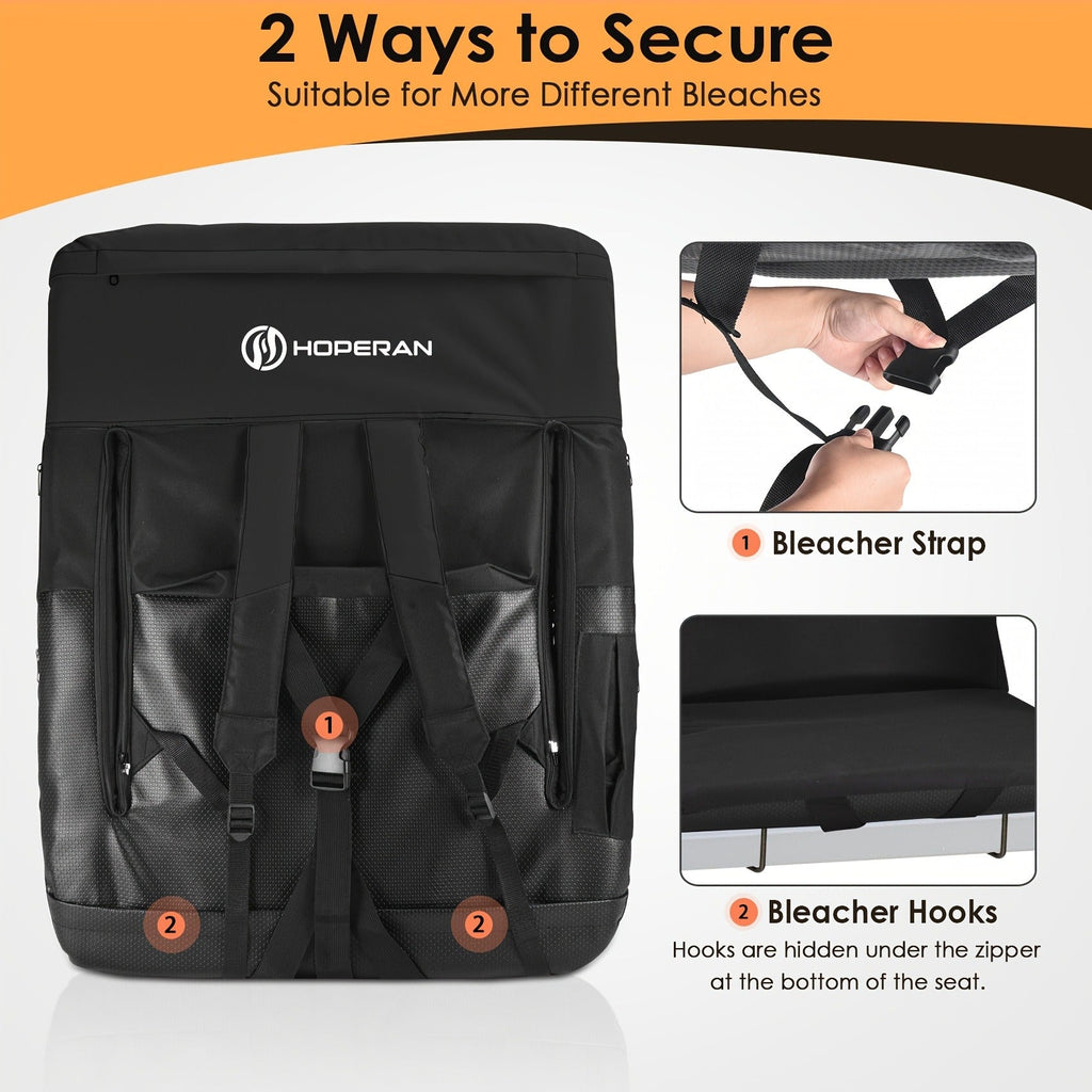 Heated Stadium Seat with Massage, 3-Level Heat & 6 Modes