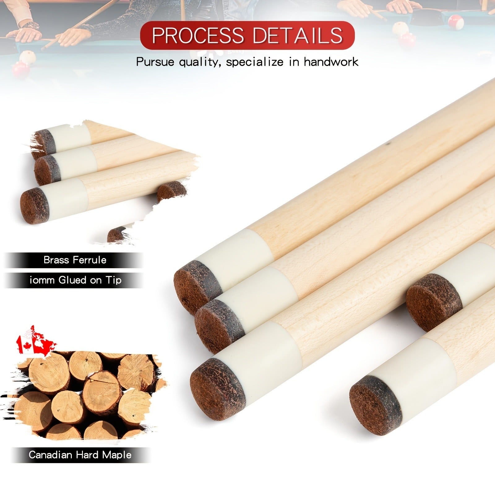 Premium Maple Pool Cue Stick 13mm – Unisex Professional Billiard Cue for Training & Play, 3 Color Options + 3-in-1 Cue Tool & Training Balls Available – Great Christmas & Holiday Gift