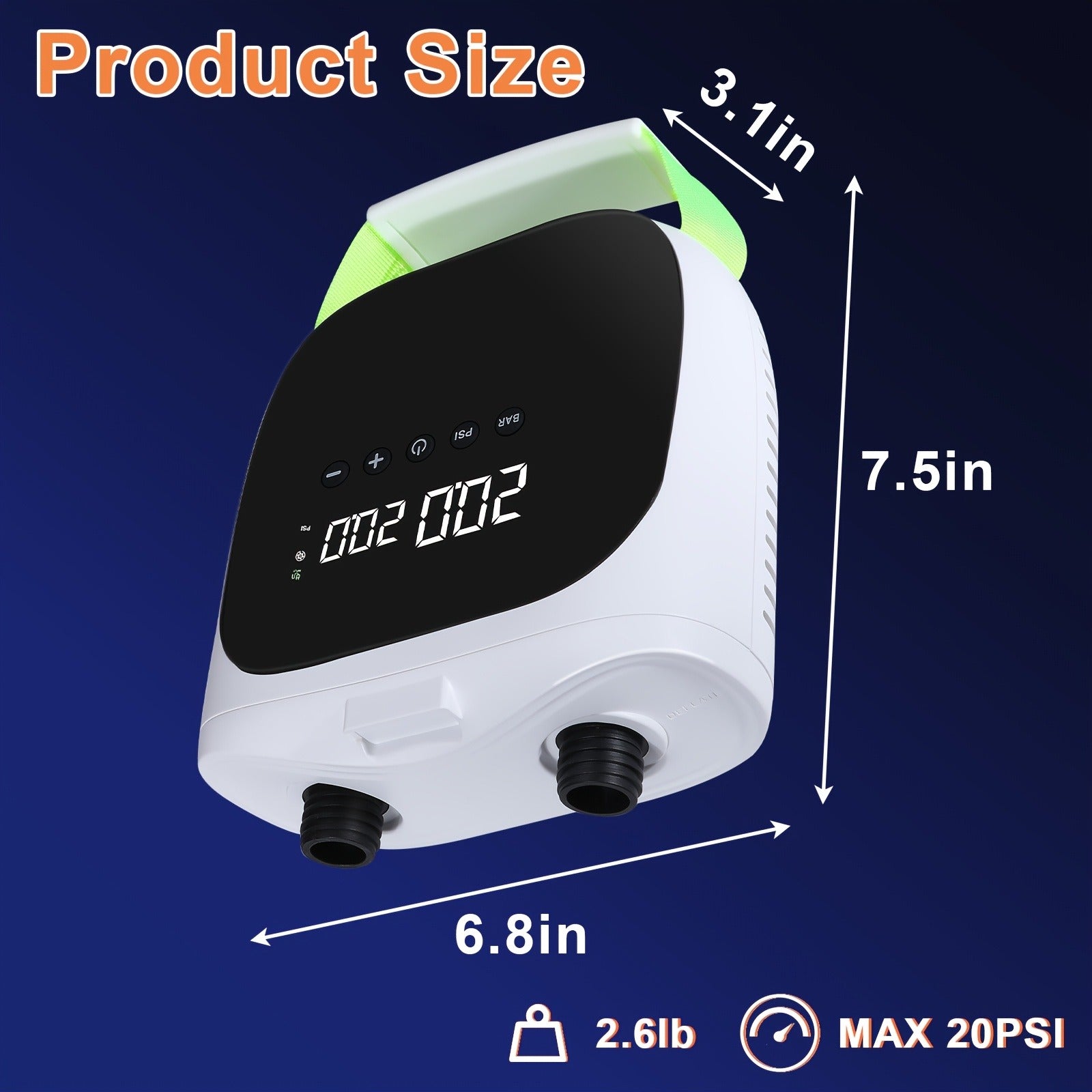 Electric SUP Pump 20PSI Portable Paddle Board Air Pump Quick Inflate Deflate for Stand Up Paddle Boards Kayak Inflatable Boat Tent Outdoor